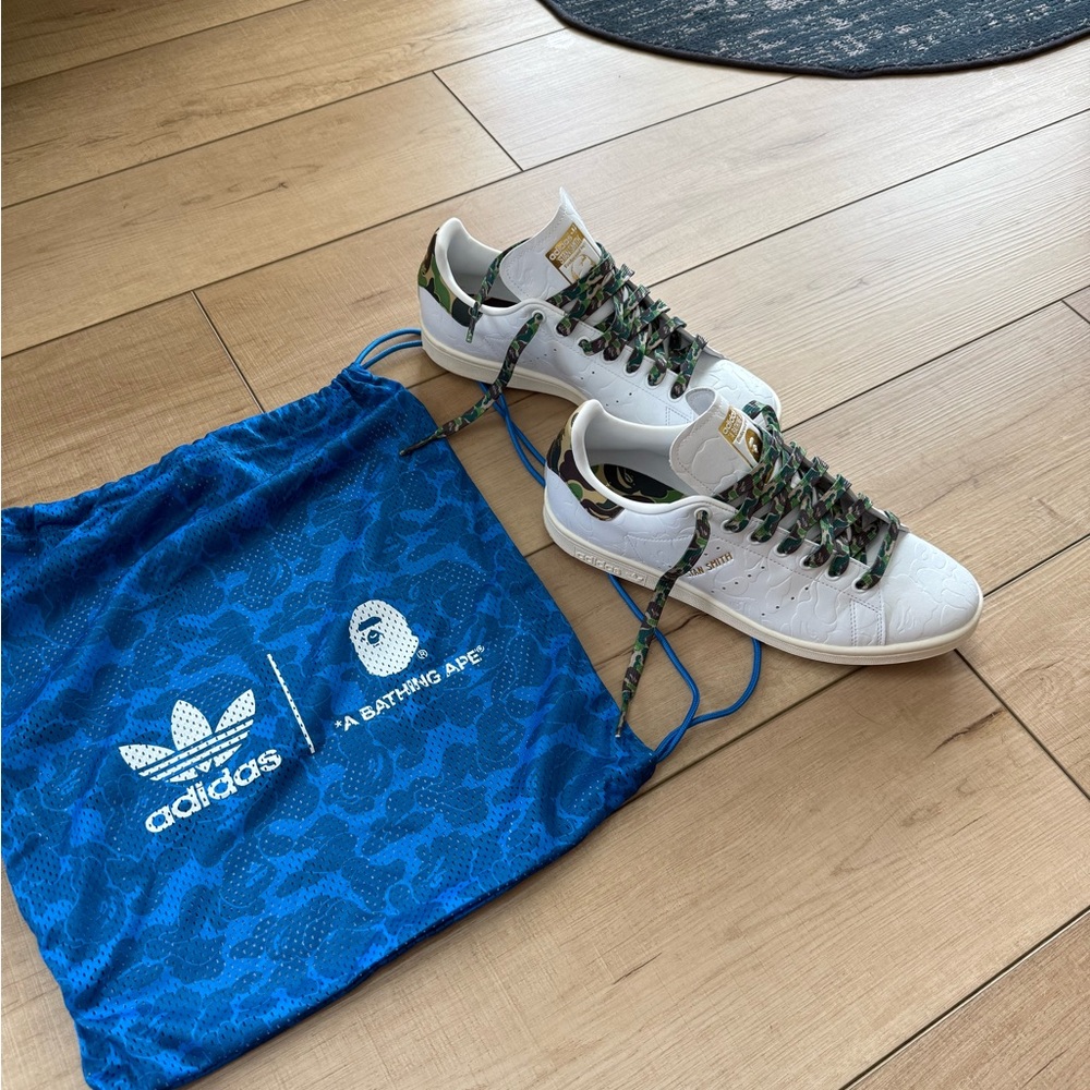 Adidas White Sneakers with Camouflage Accents - Picture 2 of 16